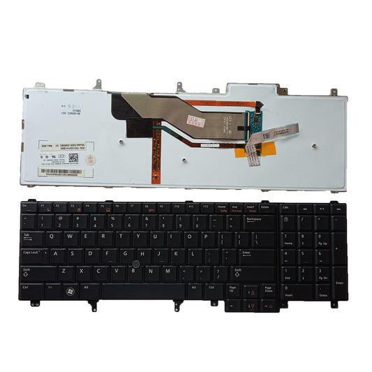 Teclado de Repuesto Siakoocty Negro Retroiluminado con TrackPoint para Portátil Dell Latitude