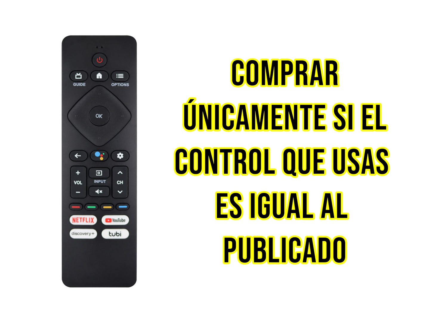 CONTROL EXPERT Control Compatible con Philips Smart TV 4k Google TV