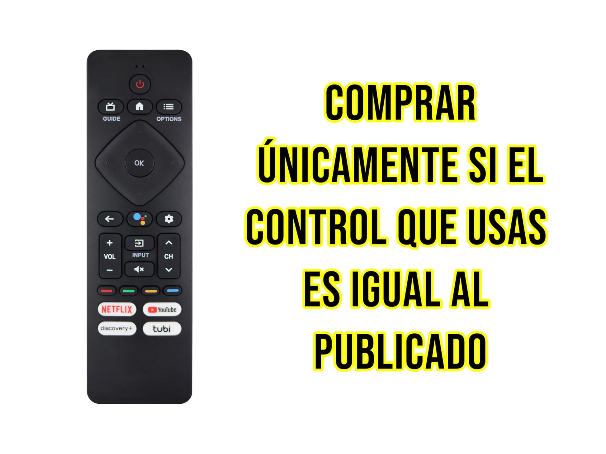 CONTROL EXPERT Control Compatible con Philips Smart TV 4k Google TV