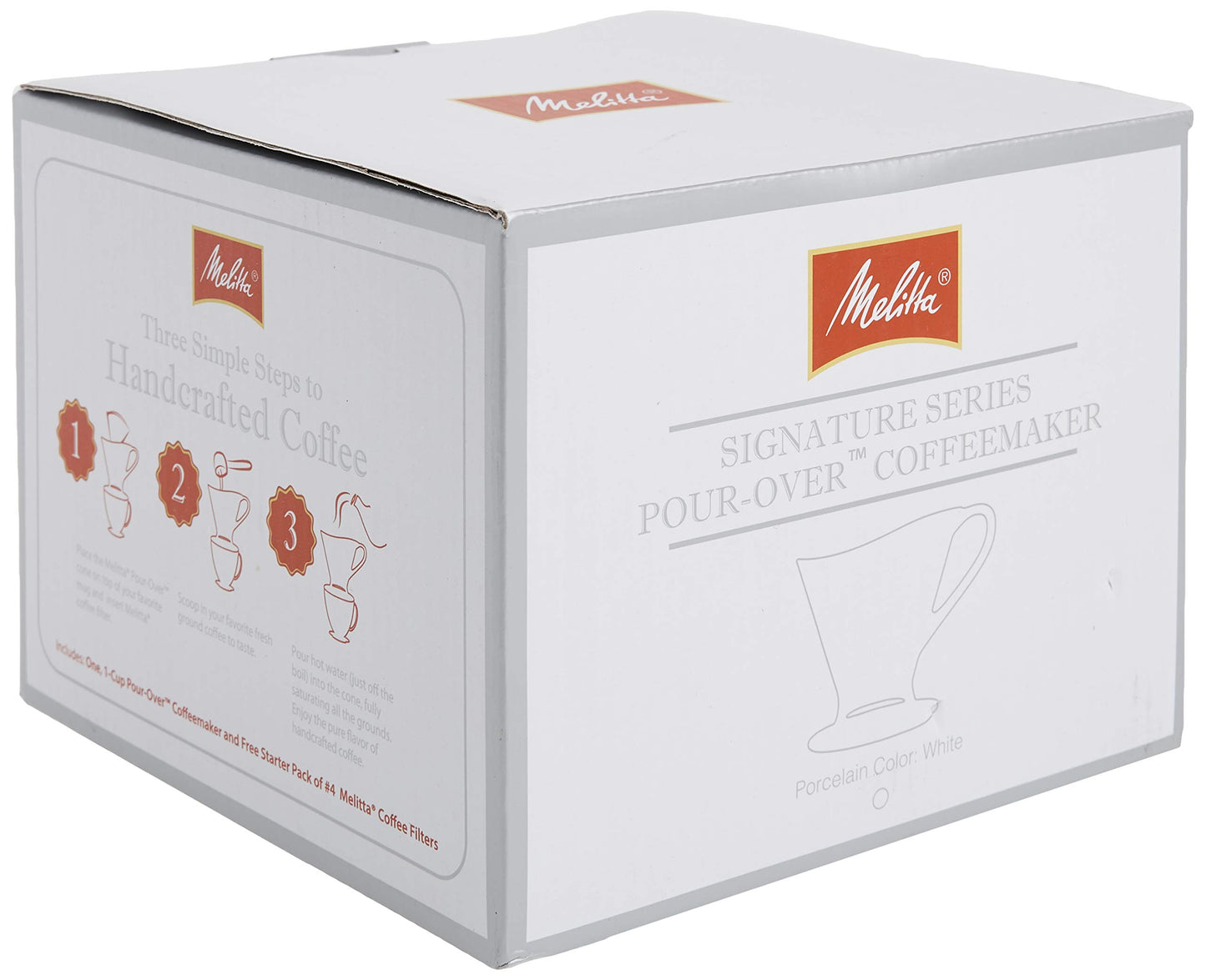 Cafetera Melitta Brillante Blanco Ceramic Signature Series de Vertido