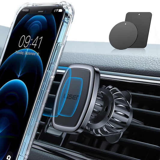 LISEN Soporte Celular Automóvil Magnético [6 Iman Más Fuertes] Porta Celular Auto 2024 Ventilación Base Celular Automóvil, Compatible con iPhone 15 Pro MAX Plus 14 13 12, S23 S22 Ultra Huawei