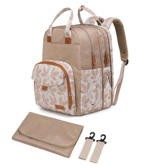 Mochila para Pañales Qualyphant Caqui Expandible 35L para Papá y Mamá, Niños y Niñas