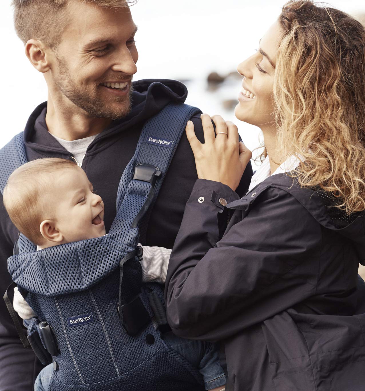 BABYBJÖRN New Baby Carrier One Air 2019 Edition, Mesh, Navy Blue