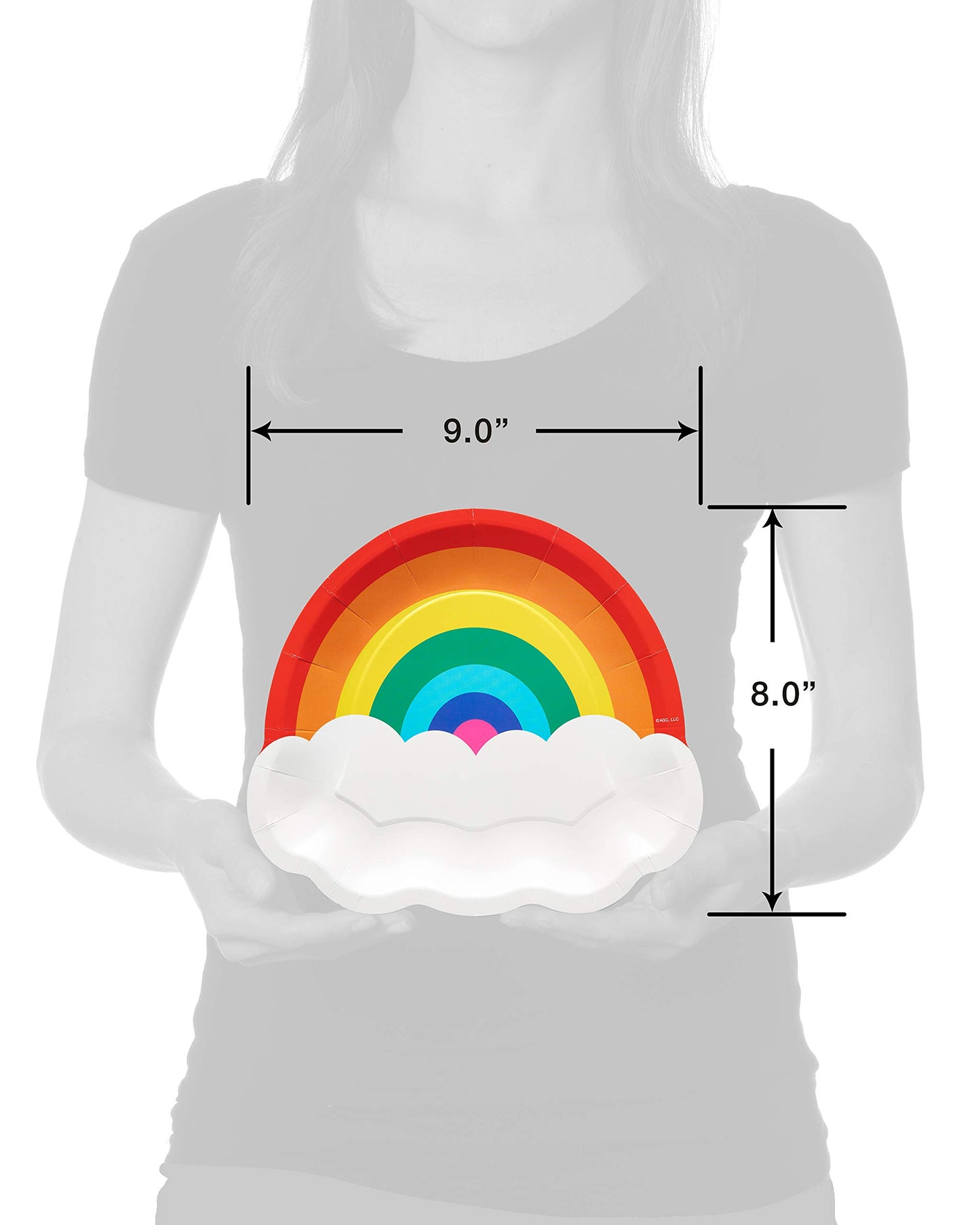 American Greetings Rainbow Party Supplies, platos de cena (36 unidades)