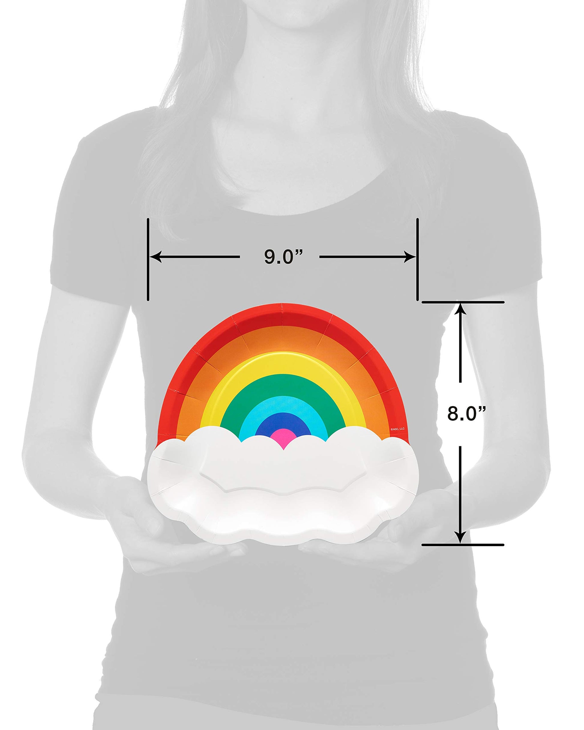 American Greetings Rainbow Party Supplies, platos de cena (36 unidades)