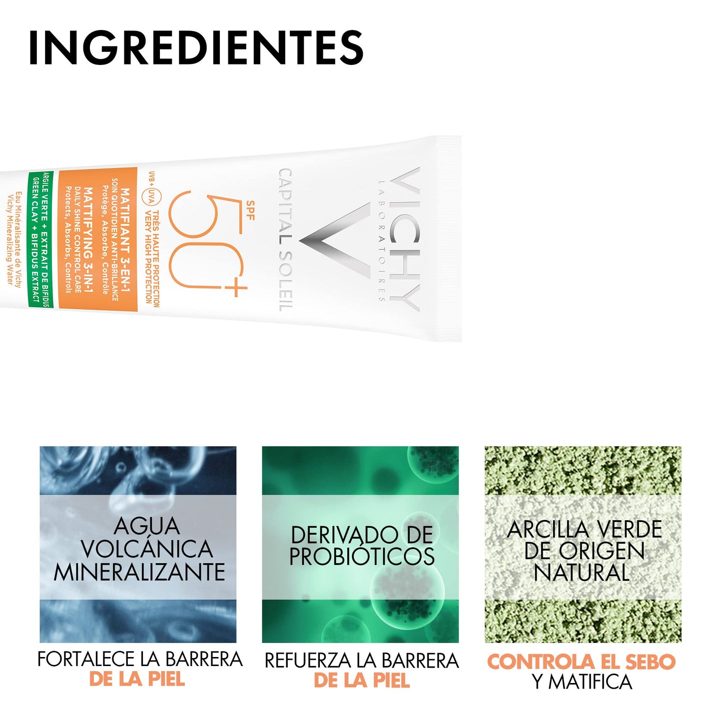 Protector Solar Vichy Anti-brillo Matificante 3en1 FPS 50+