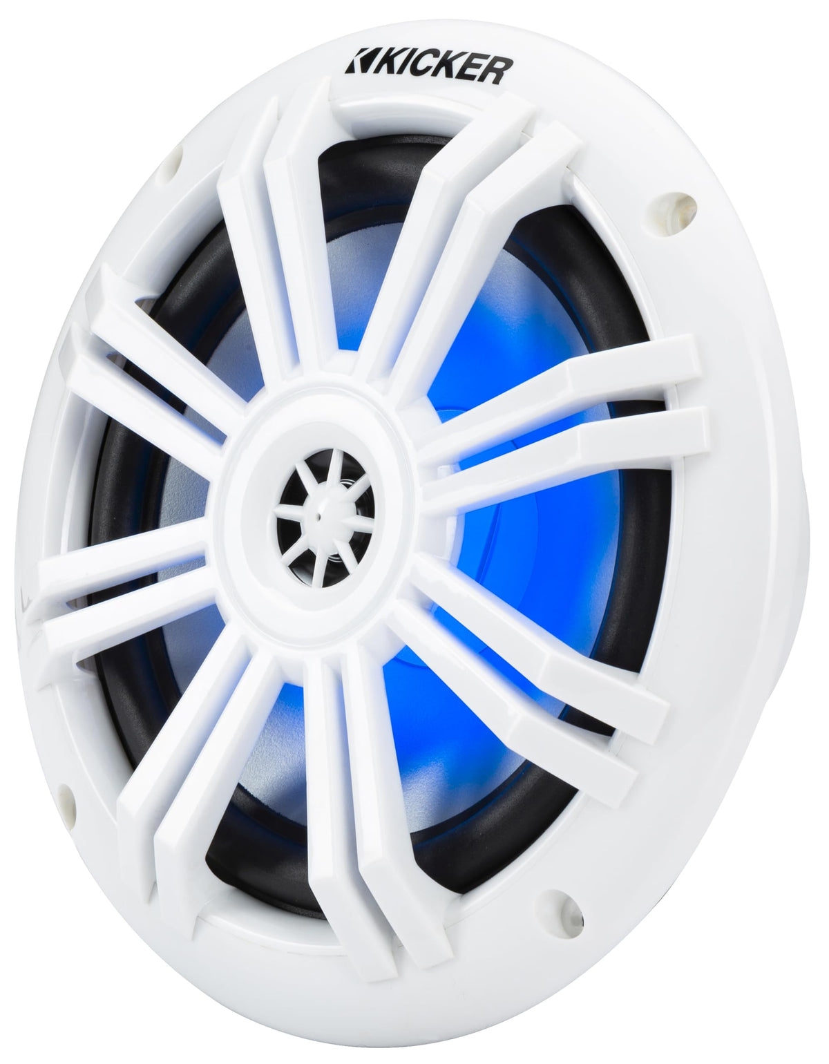 Altavoces Coaxiales KICKER Blanco LED Marine 6.5 Pulgadas 4Ω Par