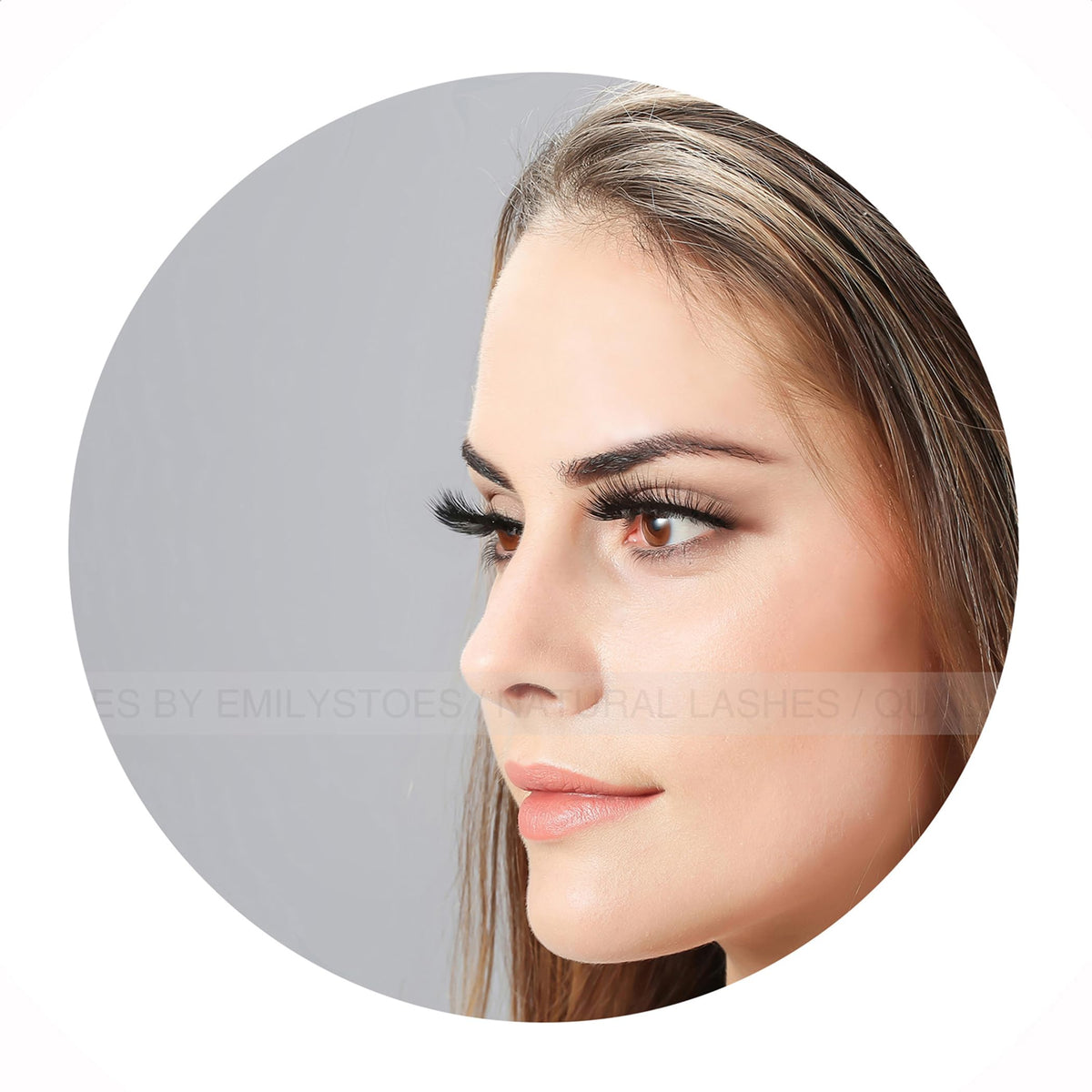 EMILYSTORES Eyelash Extensions 0.25mm Thickness B Curl Length 15mm Silk Mink Fake Eye Lashes In One Tray
