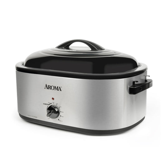 AROMA 22Qt. Horno tostador con tapa autohiladora de acero inoxidable
