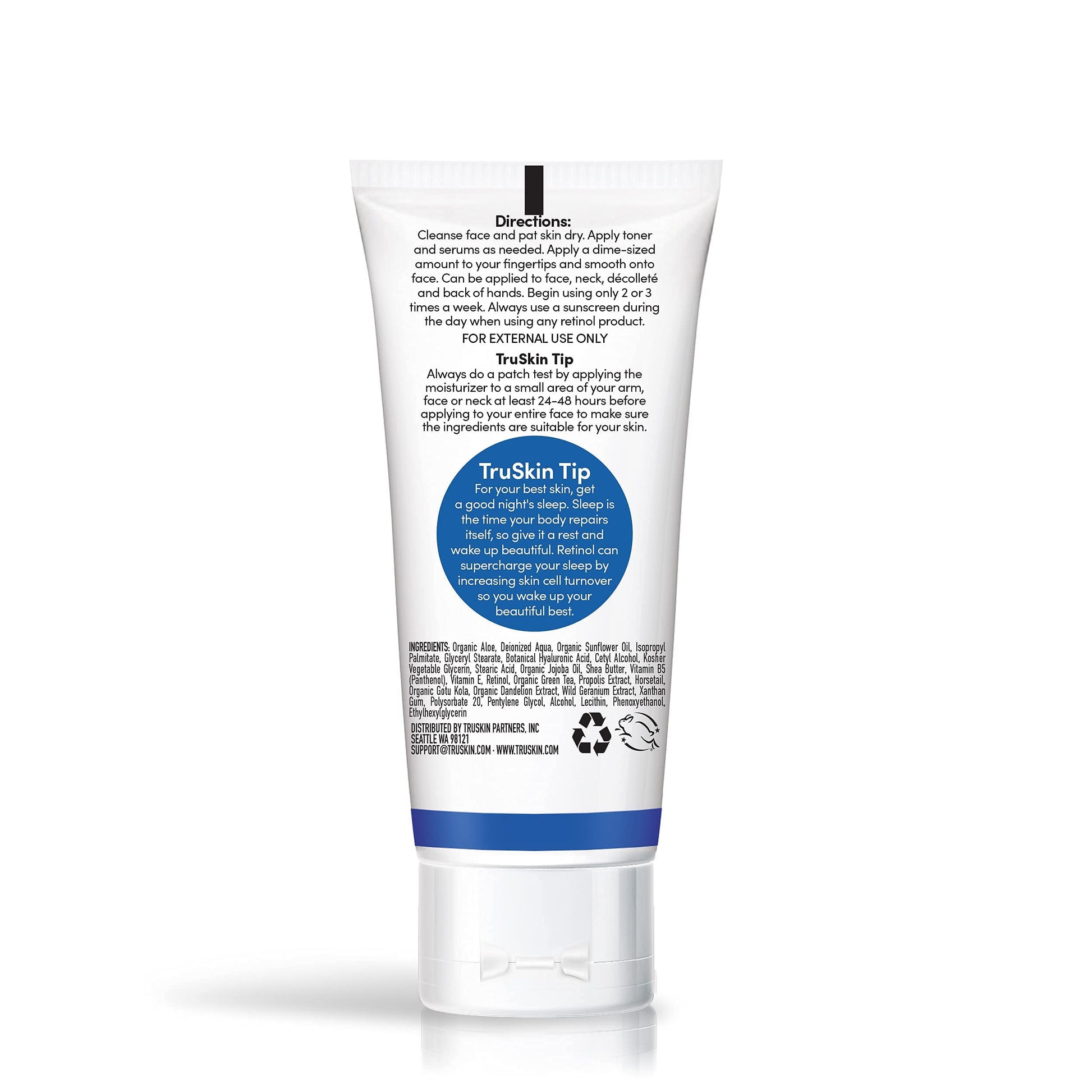 TruSkin RETINOL Cream MOISTURIZER for Face and Eye Area, Best for Wrinkles, Fine Lines - Vitamin A, E, B5, Hyaluronic Acid, Organic Jojoba Oil, Green Tea. 2.0 Fl Oz