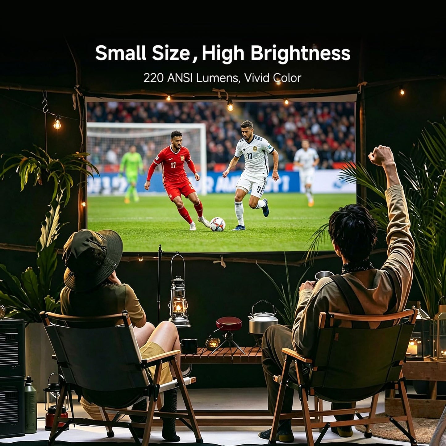 Adget iSpace2 Mini proyector inteligente, proyector portátil 1080P con WiFi y Bluetooth, altavoz Bluetooth de 360°, trípode incluido, proyector de bolsillo recargable Android 9.0 para uso en