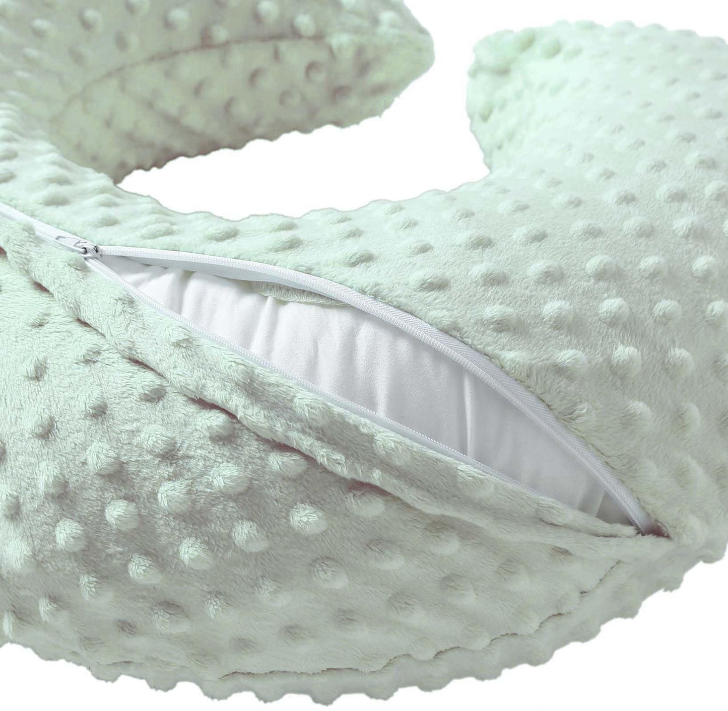 QUENESS Almohada y posicionador para lactancia, para alimentación con pecho y biberón, soporte para sentarse del bebé con cubierta ultra suave removible, soporte para tiempo boca abajo para bebés