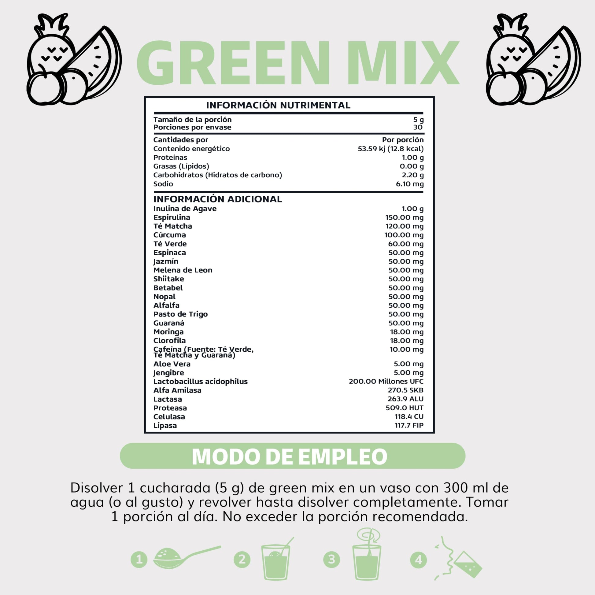 Beyond Vitamins | Super Greens, Jugo Verde en Polvo con Té Matcha, Espirulina, Té Verde, Espinaca, Clorofila, Moringa, Melena de León, Enzimas Digestivas, Probióticos y muchos más | Super Blend Sabor Frutos Rojos | 30 porciones