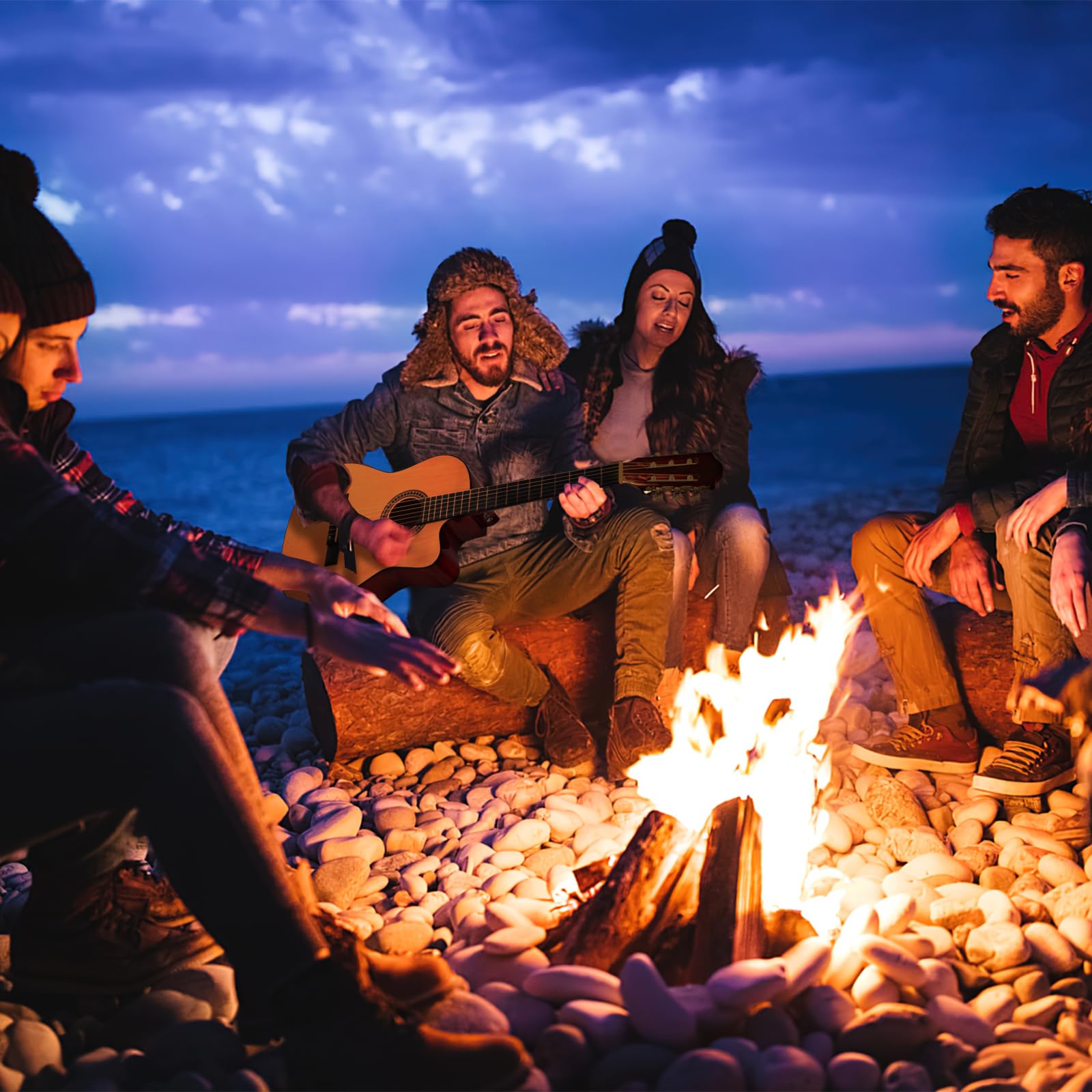 Guitarra Acústica de 39 Pulgadas, Guitarra Clasica 6 Cuerdas Incluye Kit de Accesorios, Bolsa para Guitarra, Correa, Golpeador, Plumillas, Afinador y Más