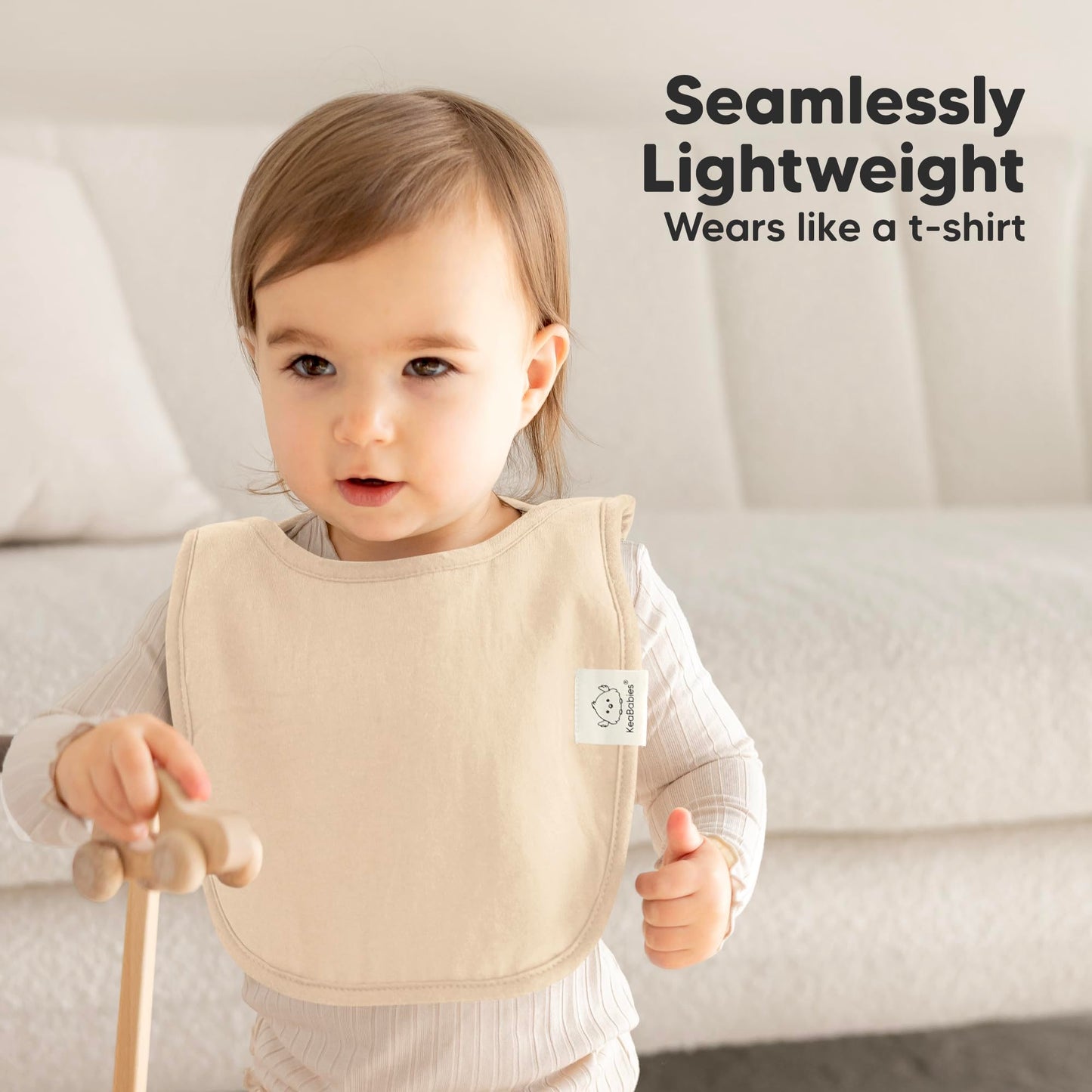 KeaBabies - Paquete de 8 baberos para bebés para niños y niñas, baberos sin botones para la dentición, bebé niña y niño pequeño, recién nacido, suave y absorbente, colores bonitos, cobertura grande