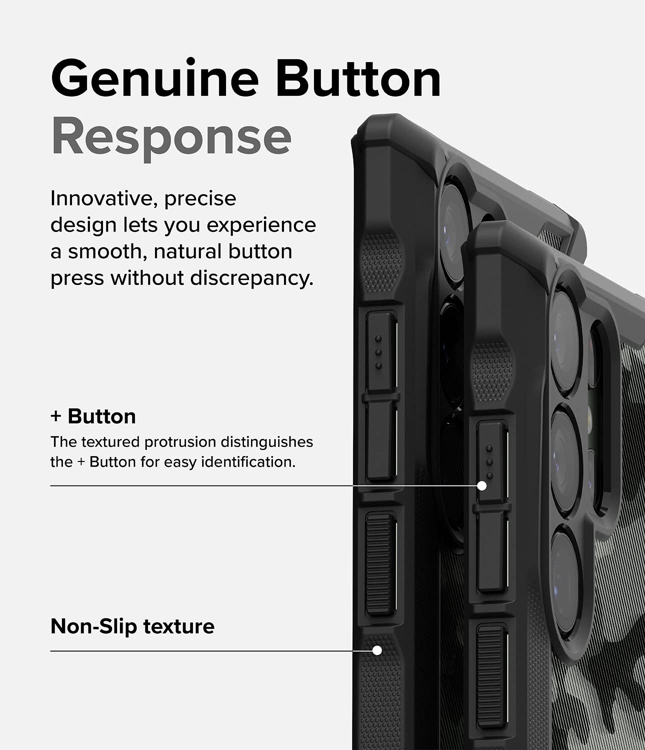 Funda Ringke Fusion X Samsung Galaxy S23 Ultra Camo Black Resistente Impactos TPU PC