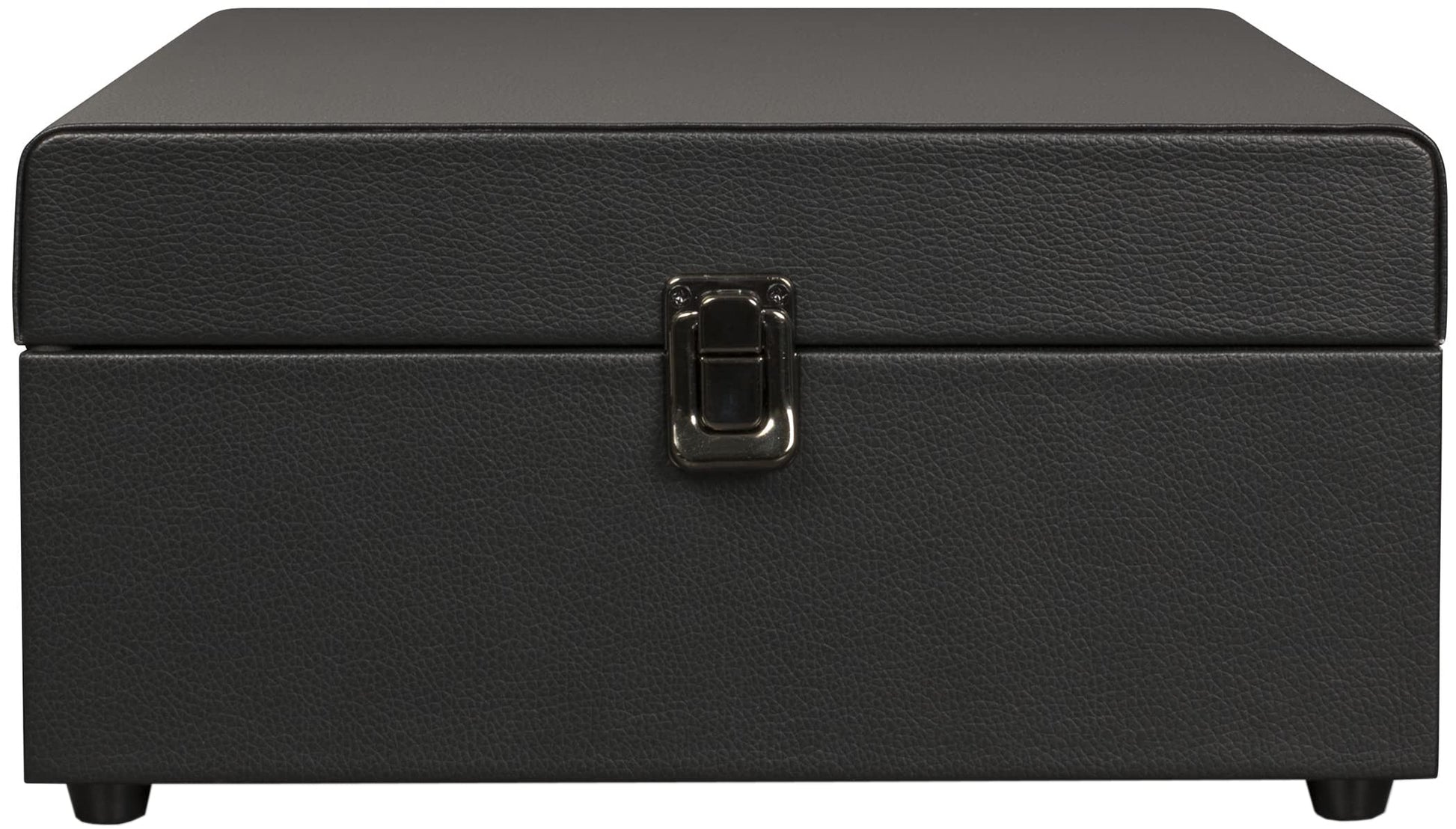 Crosley CR8017B-BK Voyager - Tocadiscos de Vinilo portátil clásico con Entrada y Salida Bluetooth y Altavoces Integrados, Color Negro