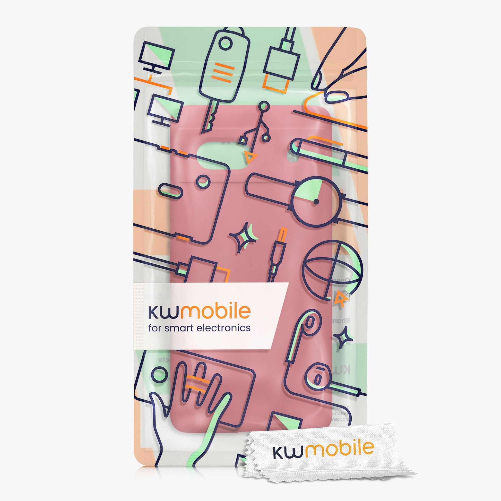 kwmobile Carcasa Compatible con Google Pixel 7a Funda - Case TPU y Silicona antigolpes - Apto Carga inalámbrica - Rosa Oscuro