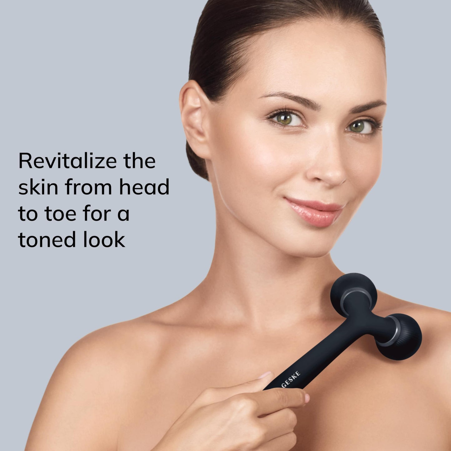 GESKE | Rodillo facial y corporal sónico SmartAppGuided™ | 4 en 1 | rodillo derma | Dispositivo para rostro y cuerpo | rodillo derma | Rodillo facial profesional | Reafirma y define cuerpo y rostro