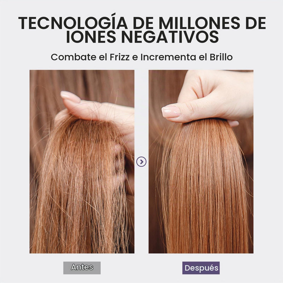 Secador de Pelo con Cepillo de Aire Caliente Doble Voltaje 2 Pulgadas Portátil para Viaje con Enchufe EU y UK