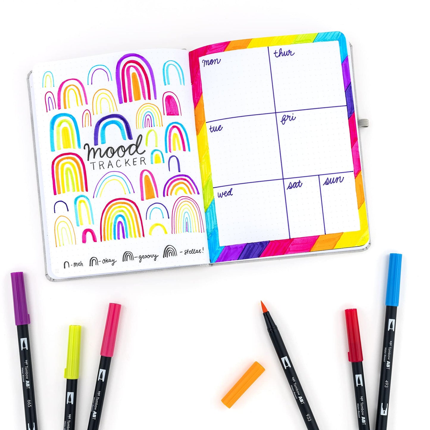 Rotuladores Artísticos Tombow Brillantes Doble Pincel Paquete de 10