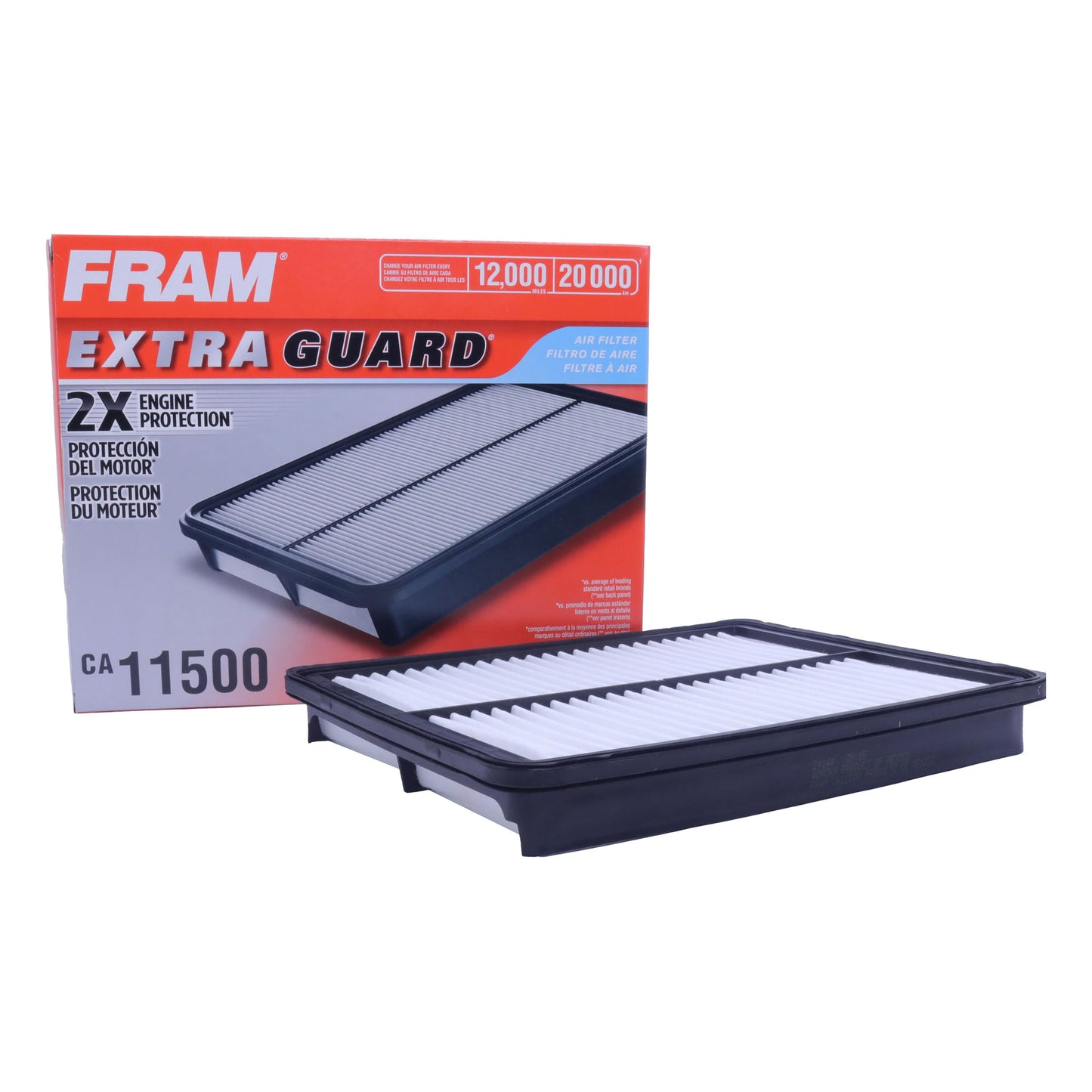 FRAM CA11500 Filtro de aire de panel rectangular rígido para vehículos Hyundai y Kia seleccionados