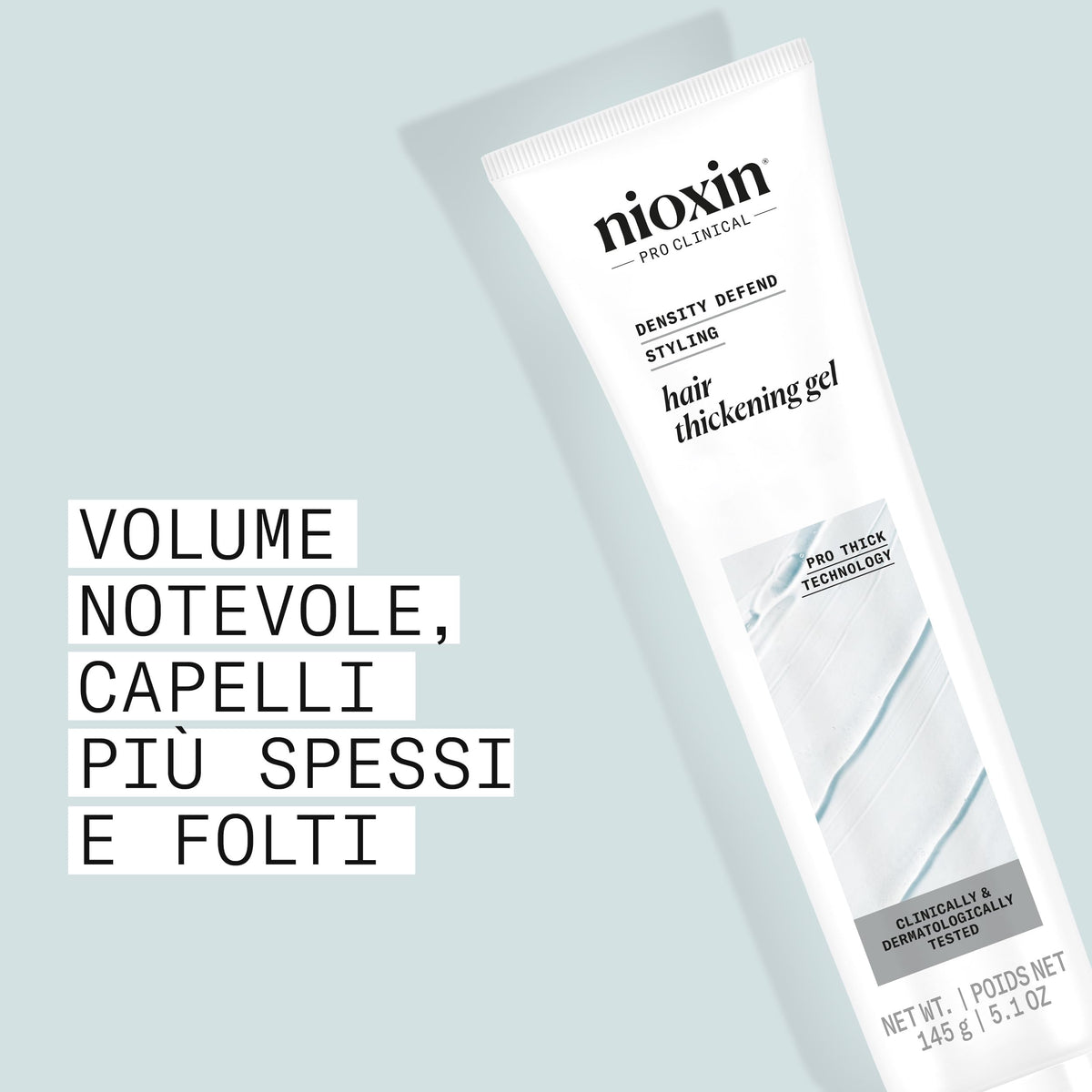 Nioxin Gel de Tratamiento Capilar Engrosador y Voluminizador del Cabello - Con Aceite de Menta Piperita (140ml) Definición y Fijación Flexible