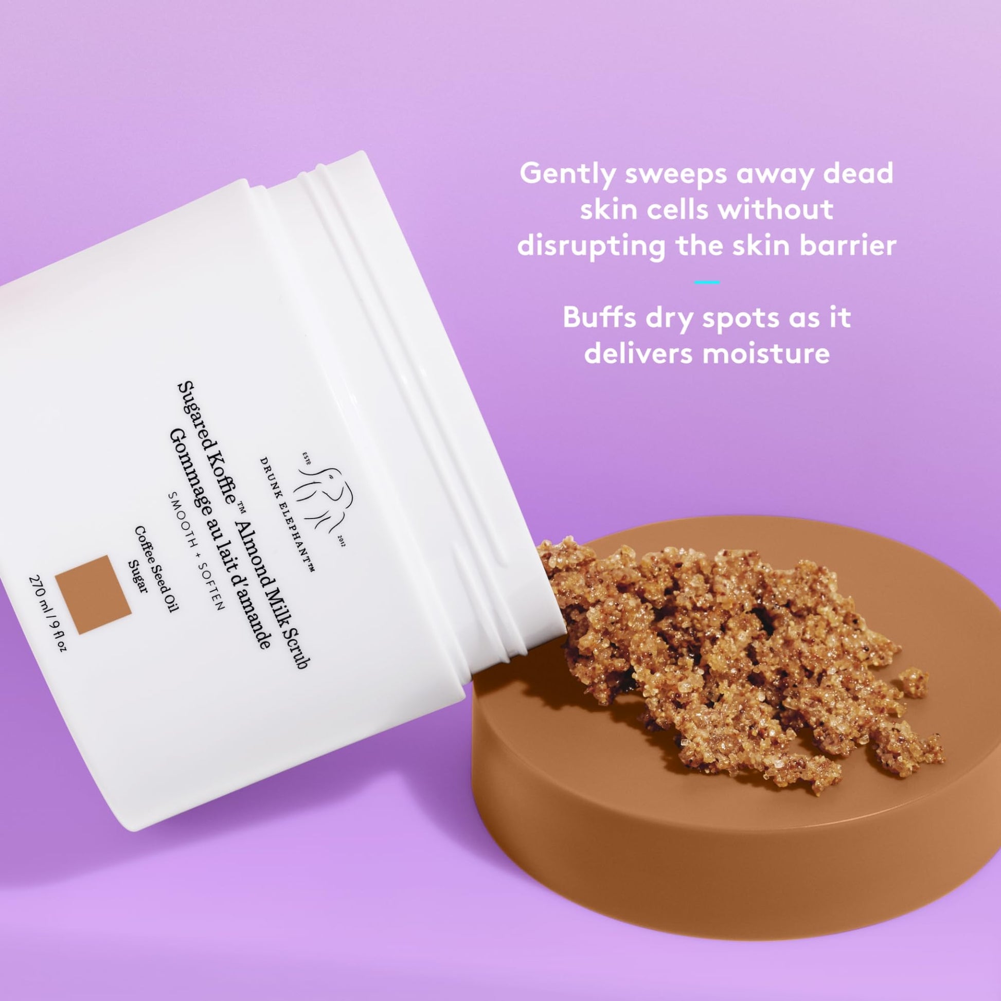 Drunk Elephant Drunk elephnt - Sugared koffie Almond milk - exfoliante corporal