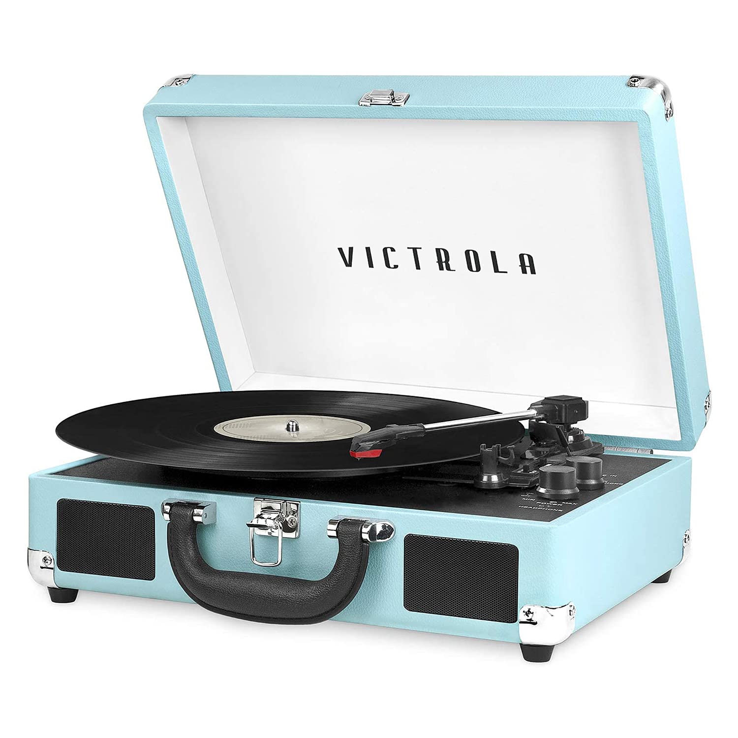 Tocadiscos Victrola Bluetooth Turquesa Clásico de 3 Velocidades