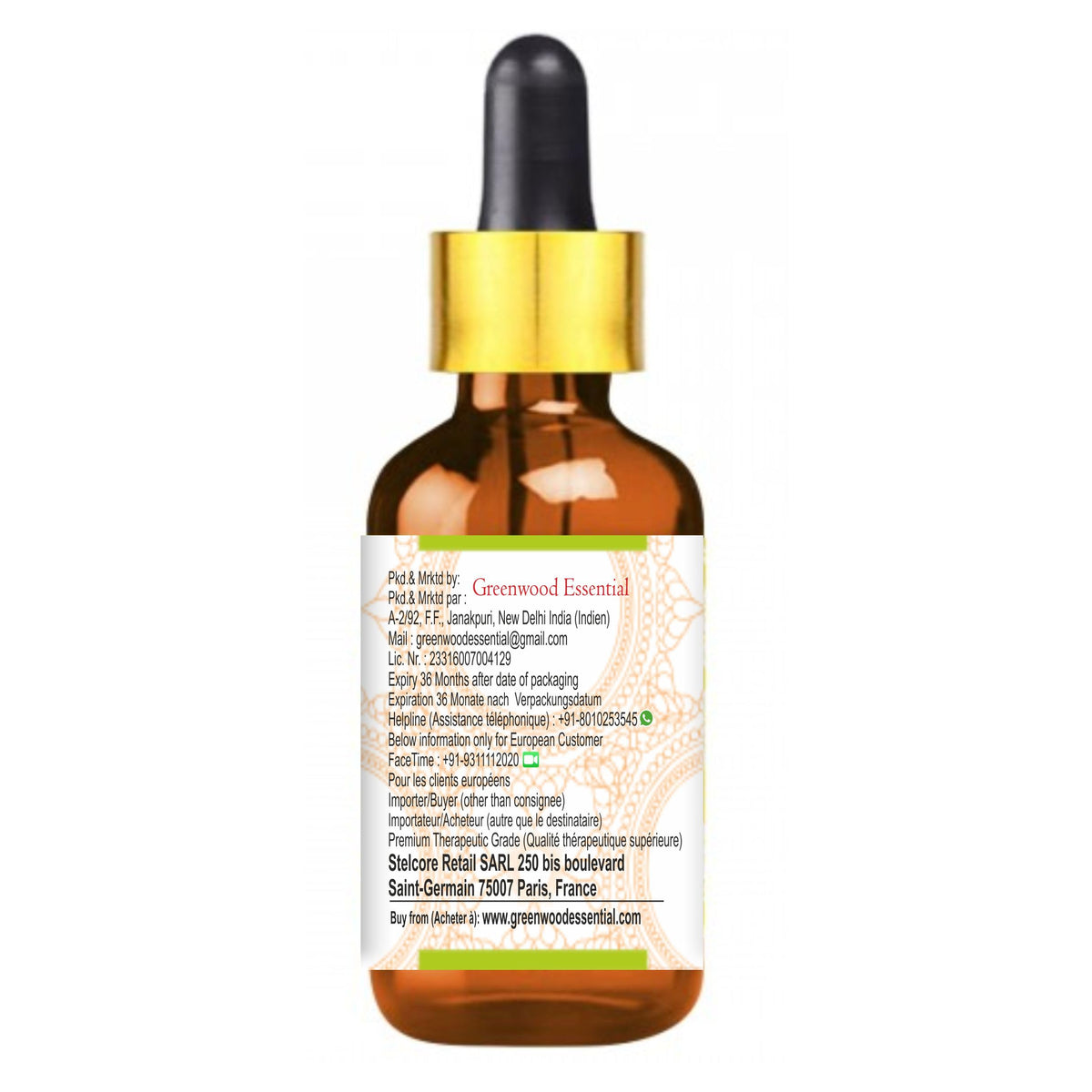 Deve Herbes Aceite de Ashwagandha puro con cuentagotas de vidrio 100% natural grado terapéutico, 100 ml