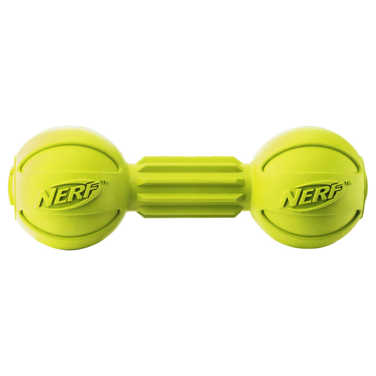 Juguete para Morder en Forma de Mancuerna Nerf Dog Verde Mediano