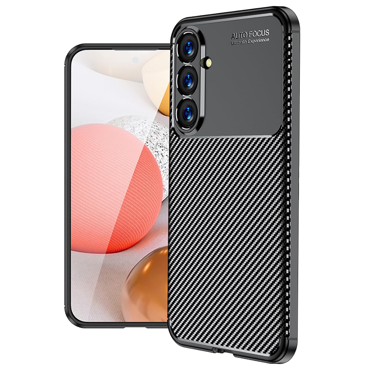 Funda Protectora QWYJ Negro con Textura de Fibra de Carbono para Samsung Galaxy S23 FE