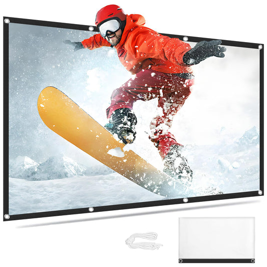 Kesntto 150 Pulgadas Visualización de Proyección, Visualización de Proyección al Aire última Intervensión, Visualización de Proyector Lavable, 16:9, Plegable, Portátil, Proyección de Doble Cara