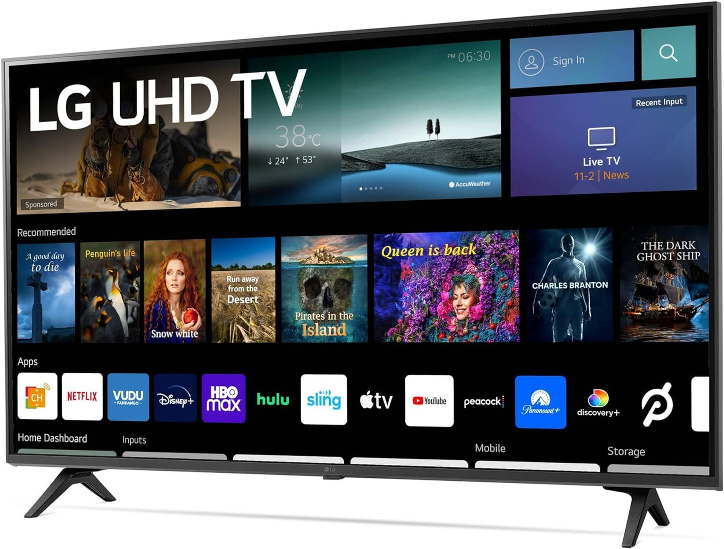 LG Smart TV de 43" Pulgadas LED 4K Ultra HD Clase UQ7070 Serie ZUD, webOS22 | 43UQ7070ZUD