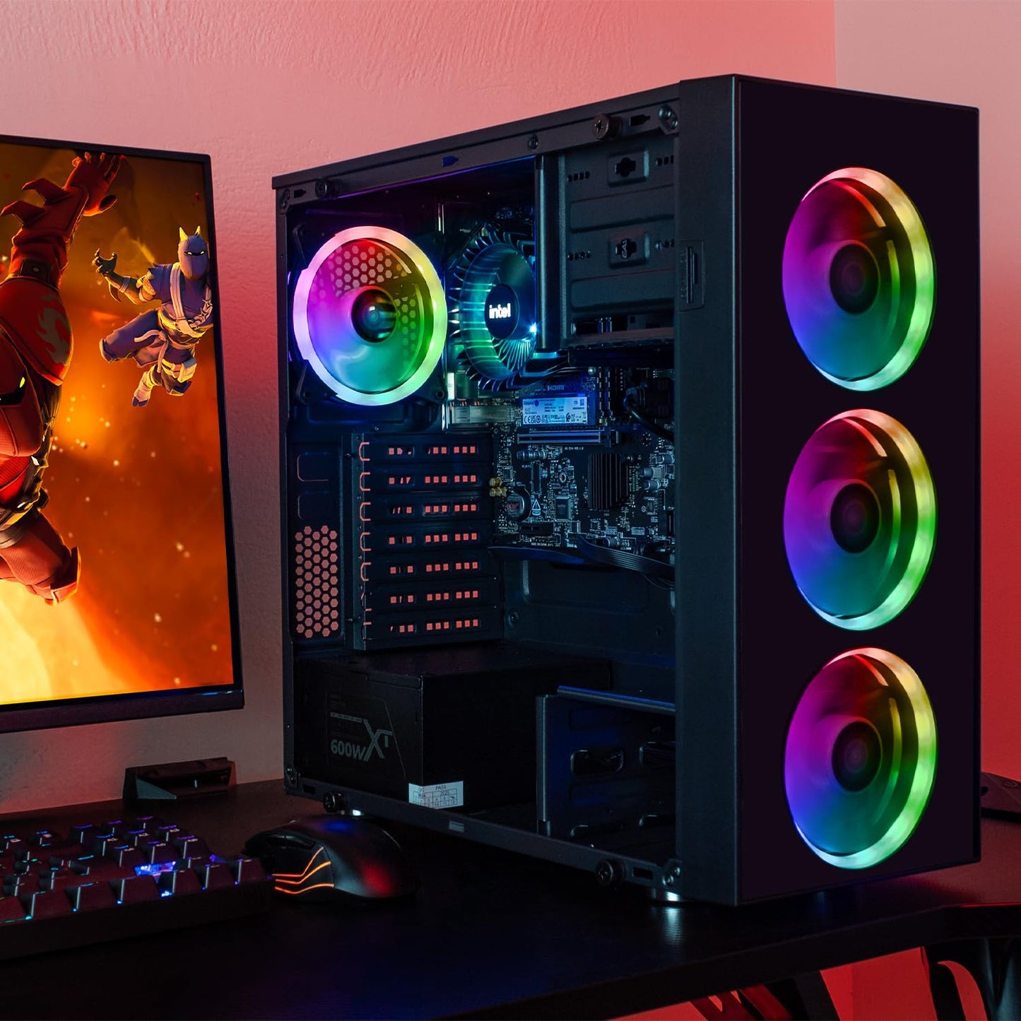 Computadora Gaming Intel Core I9 Dragonfly Negro con Monitor Curvo 27'' SSD 1TB 32GB RAM