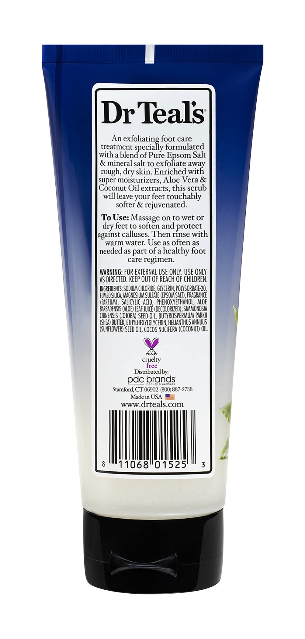 Dr Teal's Gentle Exfoliant With Pure Epson Salt by Dr Teal's Gentle Exfoliant with Pure Epsom Salt Softening Remedy with Aloe & Coconut Oil (Unisex) 177 ml