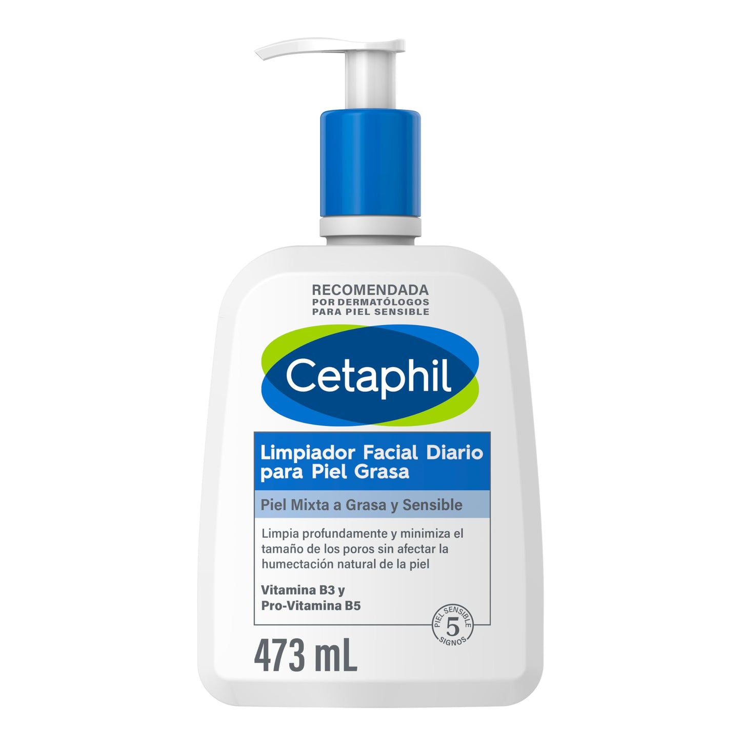 CETAPHIL Limpiador Facial Diario 473ml | Elimina grasa sin resecar