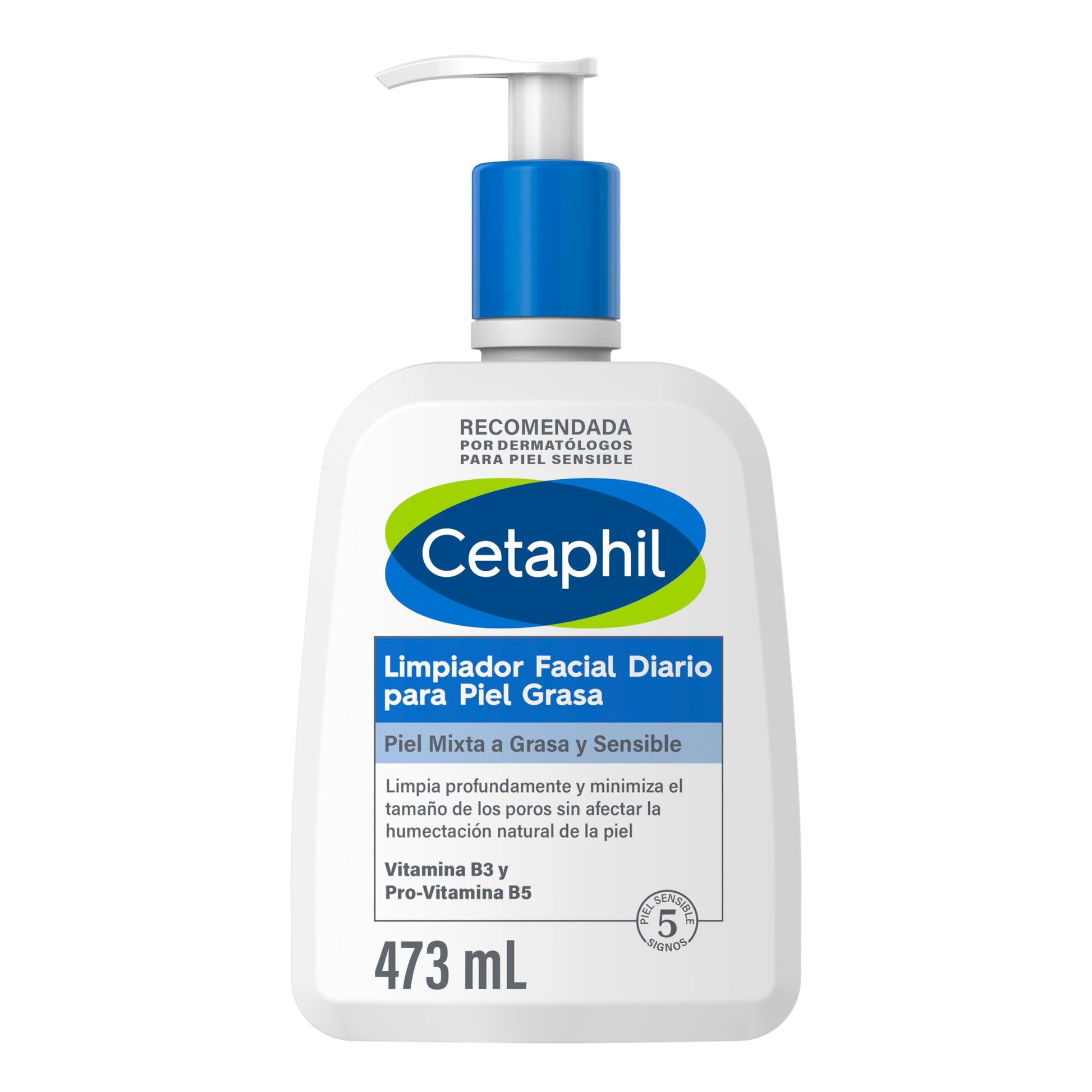 CETAPHIL Limpiador Facial Diario 473ml | Elimina grasa sin resecar