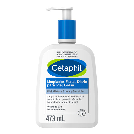 CETAPHIL Limpiador Facial Diario 473ml | Elimina grasa sin resecar