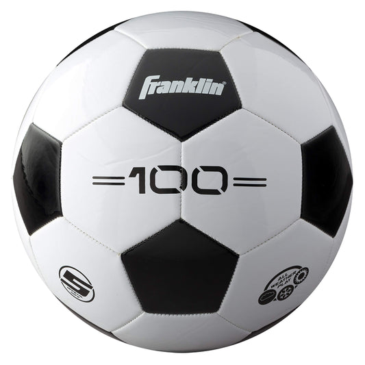 Franklin Sports Competition F-100 Balón de fútbol, Blanco/Negro, 5