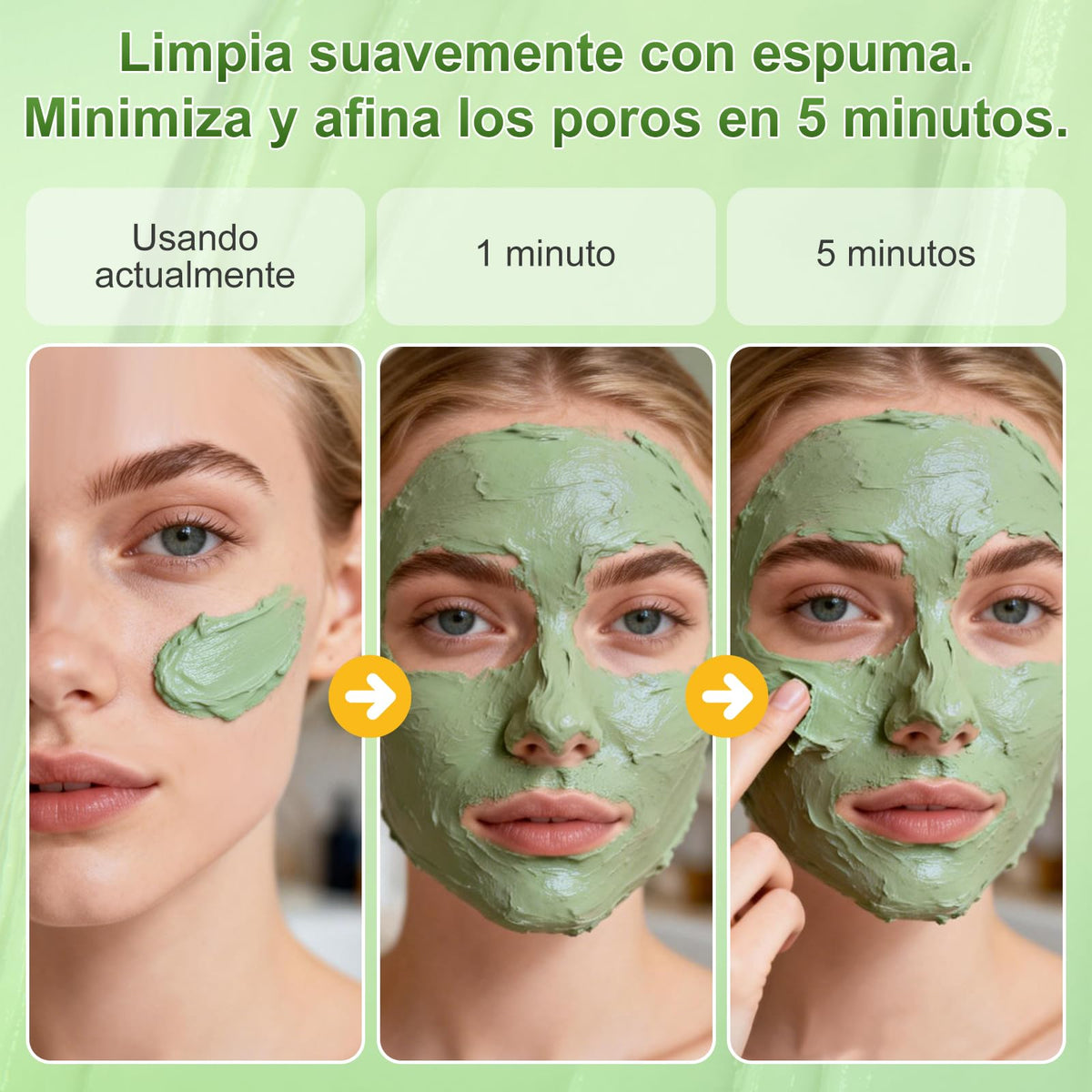 CHUNUO 180 g Bubble Mascarilla Limpiadora Profunda con cuchara