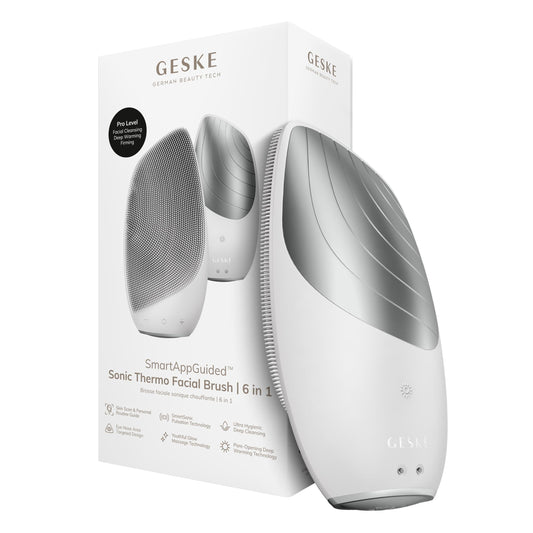 Cepillo Facial Eléctrico GESKE Térmico Sónico 6 en 1 con Función de Calor y Masajeador Facial
