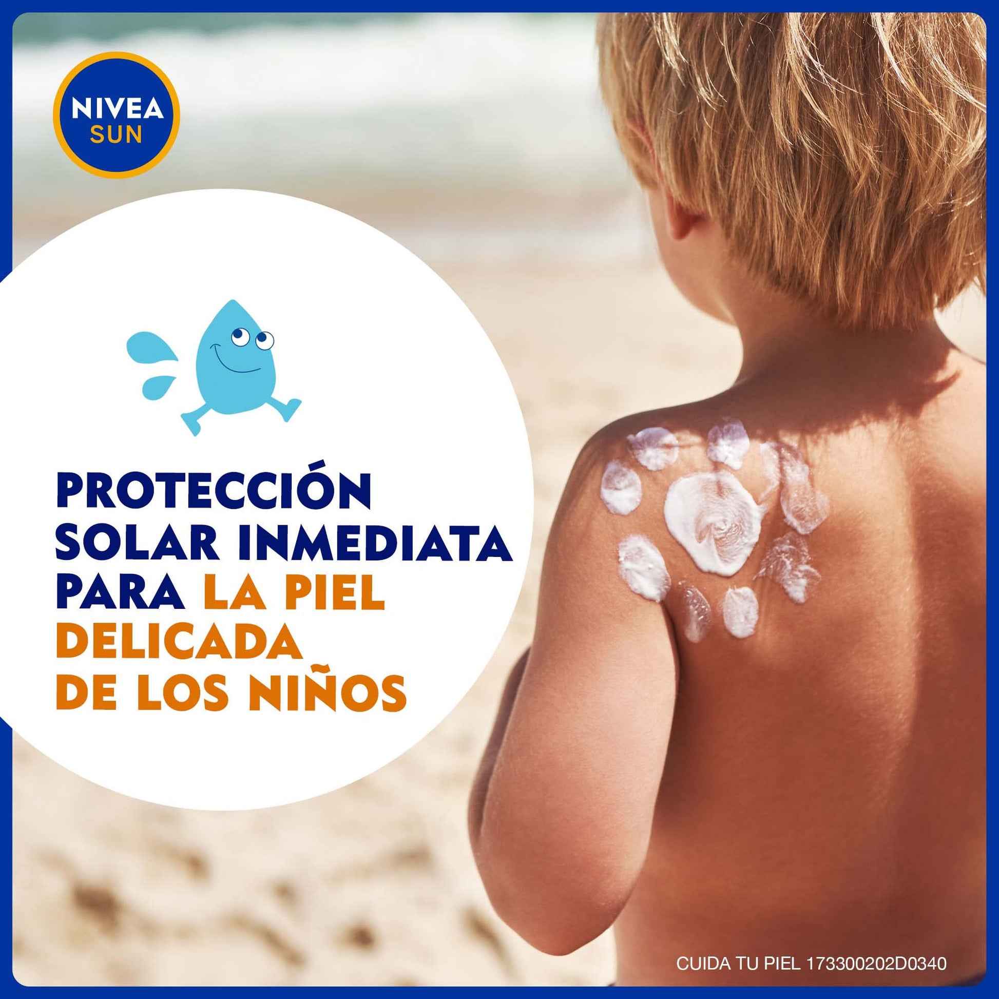 Protector Solar en Spray NIVEA Kids FPS 50+ Resistente al Agua para Piel Sensible