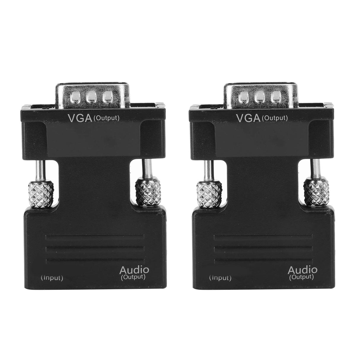 Adaptador HDMI a VGA Cuifati Negro con Convertidor de Audio para Video 1080P Plug and Play