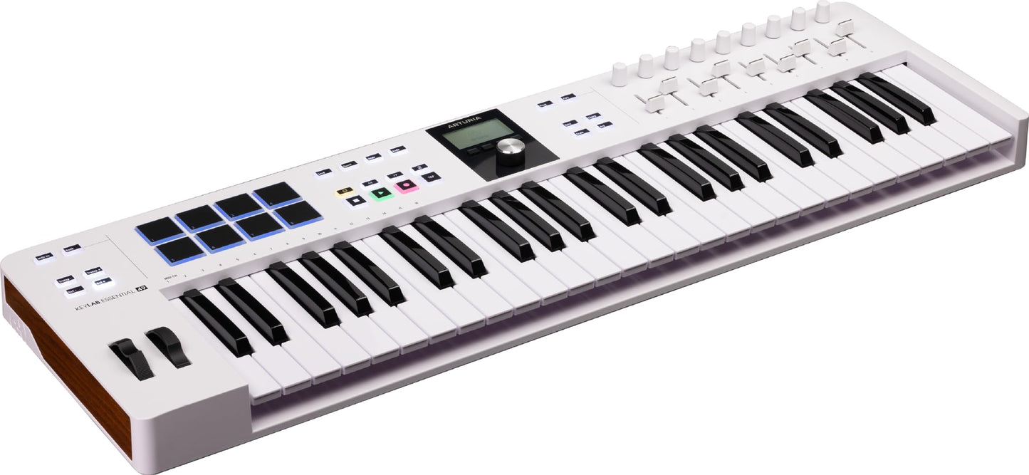 Arturia KeyLab Essential mk3 - Controlador de teclado MIDI USB de 49 teclas con software analógico Lab V incluido