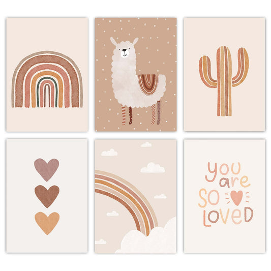 Póster Bohemio Canssape Lona Decorativa sin Marco para Habitación de Bebé y Niños