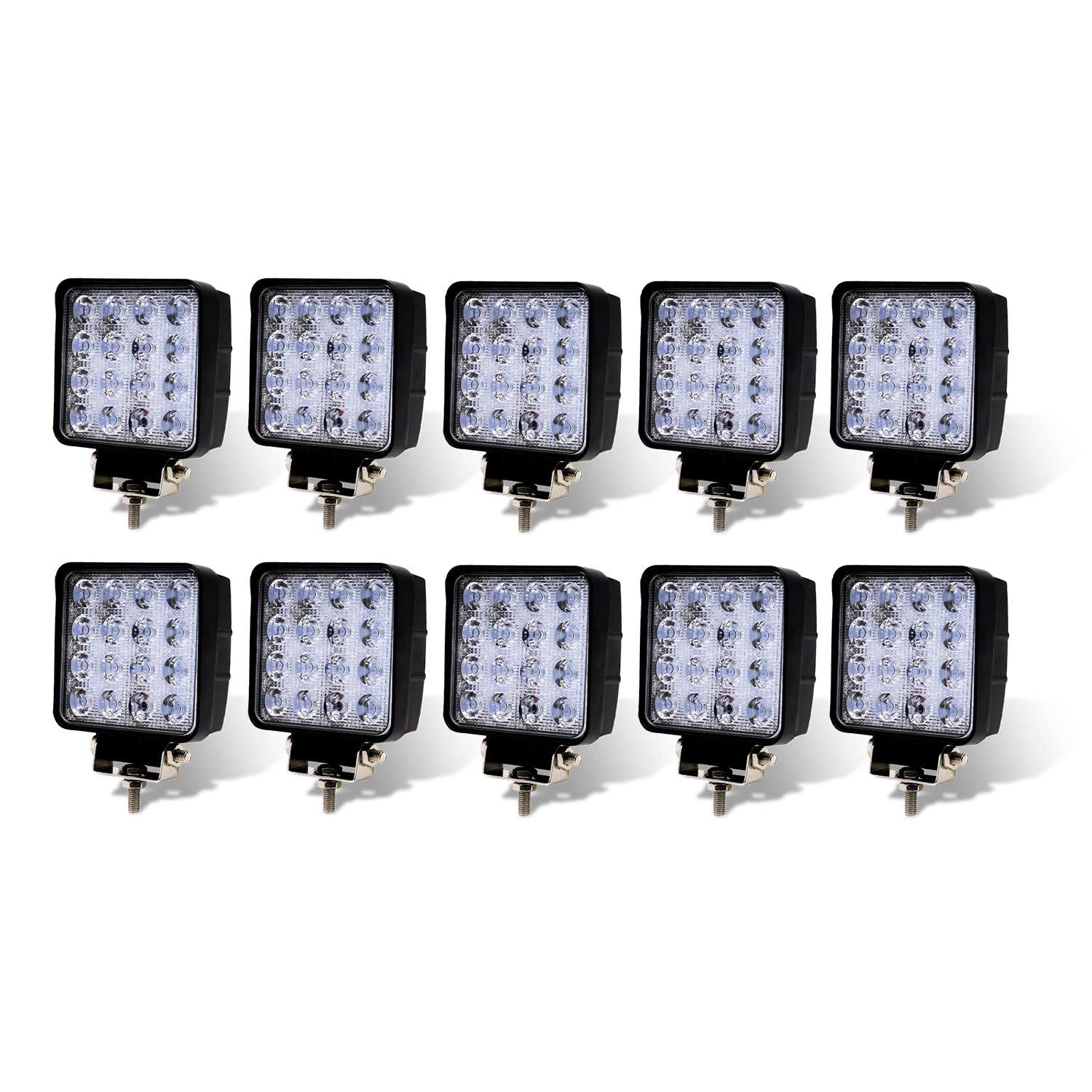 Reflector Cuadrado LED TMH 48W Blanco de 60 Grados para Jeep y Vehículos Todo Terreno