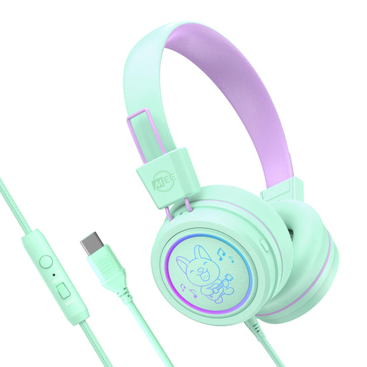 Auriculares MEE audio KidJamz KJ55 USB-C LED Multicolores para Niños