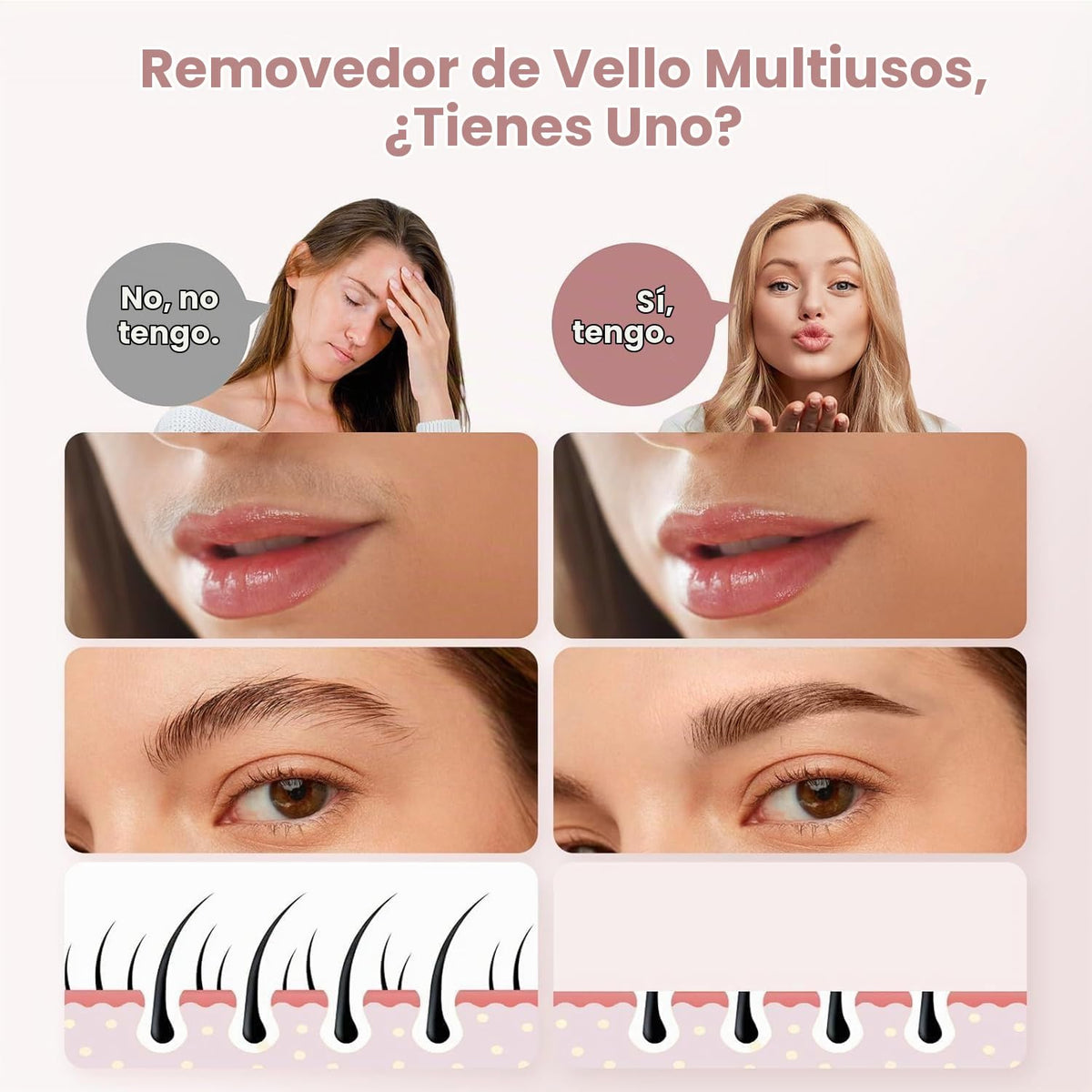 Depiladora Facial Mujer 2 en 1, Recortadora de cejas depilación facial para mujer,afeitadora facial recargable y maquinilla de afeitar de cejas, ideal para cara, labios y cuerpo, pelusas de melocotón