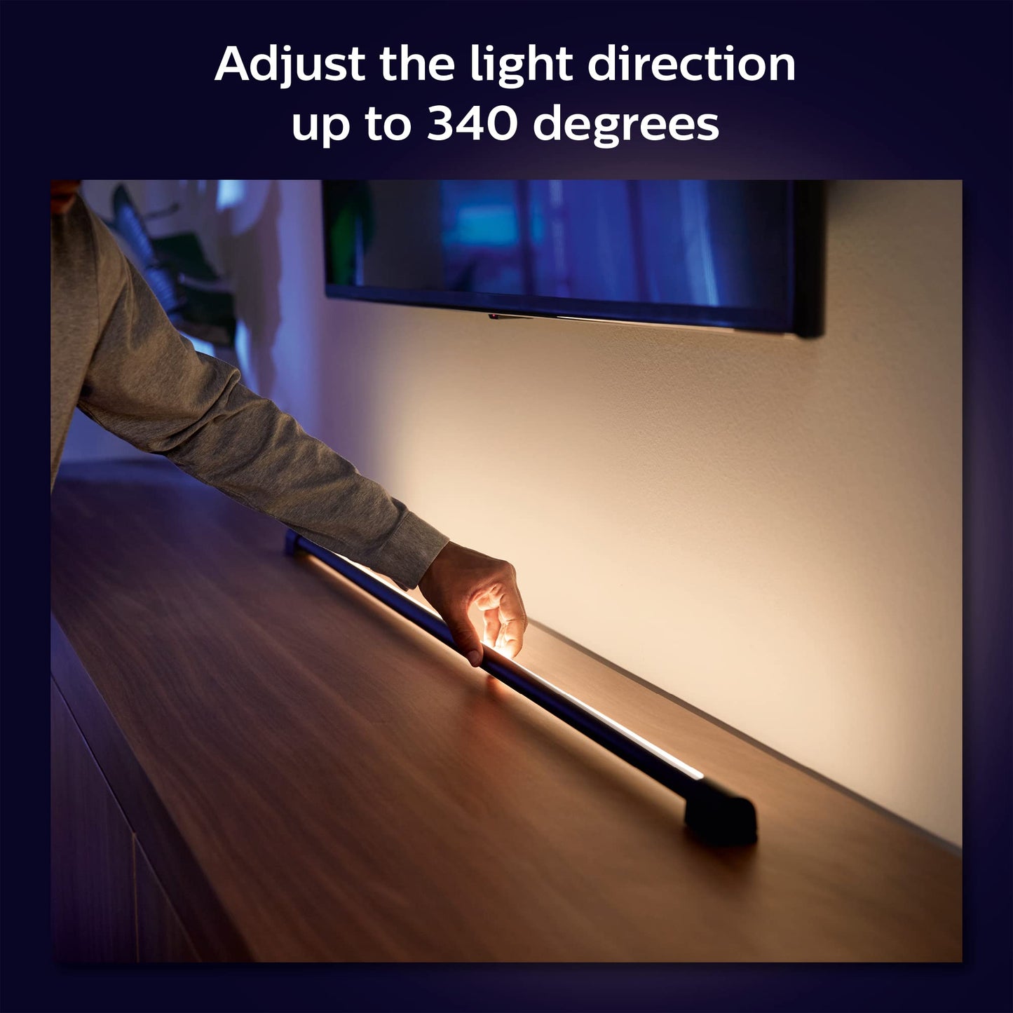 Tubo de Luz Philips Hue Blanco Iluminación Envolvente Compacta Requiere Hue Hub y Caja de Sincronización
